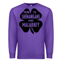 Purple prone to shenanigans and malarkey Premium Sweatshirt - linhVisuals