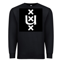 Black Amsterdam University Premium Sweatshirt - linhVisuals