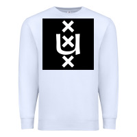 White Amsterdam University Premium Sweatshirt - linhVisuals