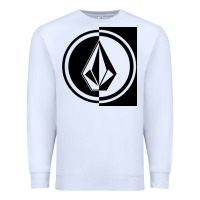 White Volcom Style Premium Sweatshirt - linhVisuals