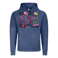 Vintage Denim 100 days of school Vintage Hoodie - LillyAllenDesigns