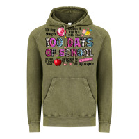 Vintage Olive 100 days of school Vintage Hoodie - LillyAllenDesigns