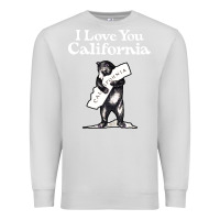 Dove Grey i love you california bear state hug Premium Sweatshirt - linhVisuals