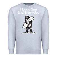 Heather Grey i love you california bear state hug Premium Sweatshirt - linhVisuals