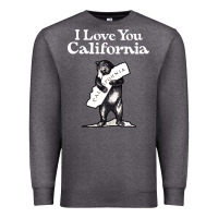 Charcoal Heather i love you california bear state hug Premium Sweatshirt - linhVisuals
