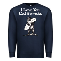 Navy i love you california bear state hug Premium Sweatshirt - linhVisuals