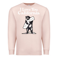 Pale Pink i love you california bear state hug Premium Sweatshirt - linhVisuals
