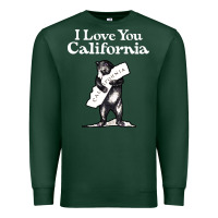 Sports Green i love you california bear state hug Premium Sweatshirt - linhVisuals