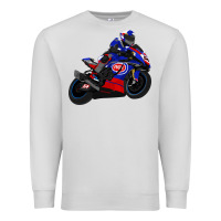 Dove Grey Superbike Toprak Razgatlıoğlu Premium Sweatshirt - linhVisuals