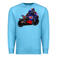 Ocean Blue Superbike Toprak Razgatlıoğlu Premium Sweatshirt - linhVisuals