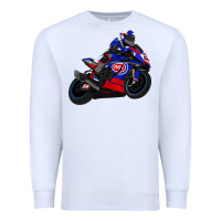 White Superbike Toprak Razgatlıoğlu Premium Sweatshirt - linhVisuals