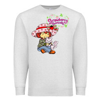Oatmeal Heather strawberry shortcake and cat Premium Sweatshirt - linhVisuals