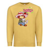 Antique Gold strawberry shortcake and cat Premium Sweatshirt - linhVisuals