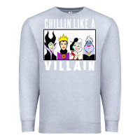 Heather Grey chillin like a villain Premium Sweatshirt - linhVisuals