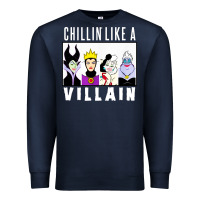 Navy chillin like a villain Premium Sweatshirt - linhVisuals