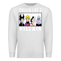 Oatmeal Heather chillin like a villain Premium Sweatshirt - linhVisuals
