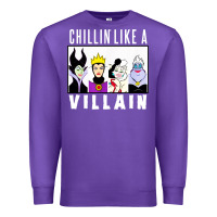 Purple chillin like a villain Premium Sweatshirt - linhVisuals