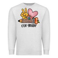 Oatmeal Heather peace love 6th grade Premium Sweatshirt - JahusDesignShop