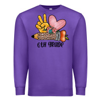 Purple peace love 6th grade Premium Sweatshirt - JahusDesignShop