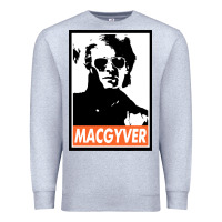 Heather Grey macgyver Premium Sweatshirt - linhVisuals