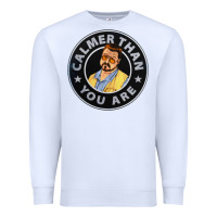 White calmer than you are Premium Sweatshirt - linhVisuals