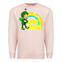 Pale Pink luv lucky charms Premium Sweatshirt - linhVisuals