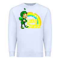White luv lucky charms Premium Sweatshirt - linhVisuals