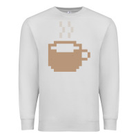 Dove Grey pixel coffee Premium Sweatshirt - linhVisuals