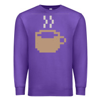 Purple pixel coffee Premium Sweatshirt - linhVisuals