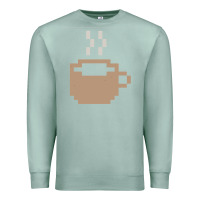 Seafoam pixel coffee Premium Sweatshirt - linhVisuals