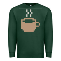Sports Green pixel coffee Premium Sweatshirt - linhVisuals