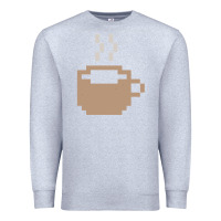 Heather Grey pixel coffee Premium Sweatshirt - linhVisuals