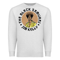 Oatmeal Heather the black samurai Premium Sweatshirt - linhVisuals