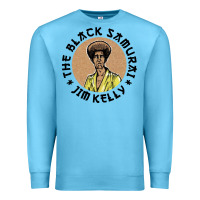 Ocean Blue the black samurai Premium Sweatshirt - linhVisuals