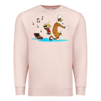 Pale Pink calvin music Premium Sweatshirt - linhVisuals