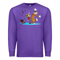 Purple calvin music Premium Sweatshirt - linhVisuals