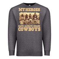 Charcoal Heather my heroes have always killed cowboys retro Premium Sweatshirt - linhVisuals