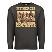 Smoke my heroes have always killed cowboys retro Premium Sweatshirt - linhVisuals