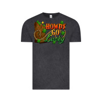 Vintage Black Howdy go lucky st. patricks day Vintage Tee - FaDigitalArtStudio