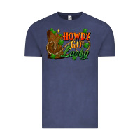 Vintage Denim Howdy go lucky st. patricks day Vintage Tee - FaDigitalArtStudio