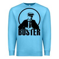 Ocean Blue buster keaton Premium Sweatshirt - linhVisuals