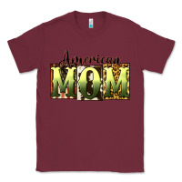 Burgundy American Mom Mother's Day Classic Tee - CowGirlArtShop