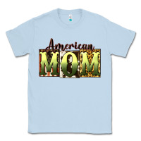 Dusty Blue American Mom Mother's Day Classic Tee - CowGirlArtShop