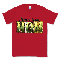 Red American Mom Mother's Day Classic Tee - CowGirlArtShop