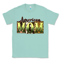 Seafoam American Mom Mother's Day Classic Tee - CowGirlArtShop