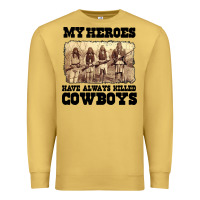 Antique Gold my heroes have always killed cowboys retro Premium Sweatshirt - linhVisuals