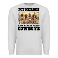 Dove Grey my heroes have always killed cowboys retro Premium Sweatshirt - linhVisuals