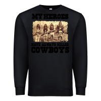 Black my heroes have always killed cowboys retro Premium Sweatshirt - linhVisuals