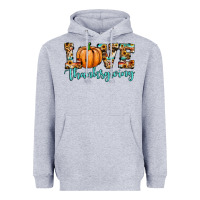 Heather Grey love thanksgiving pumpkin Heavyweight Hoodie - JahusDesignShop