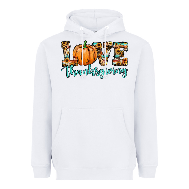 Love Thanksgiving Pumpkin Heavyweight Hoodie by JahusDesignShop | Teevron
